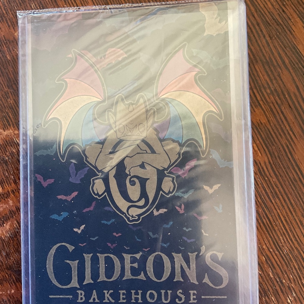 Gideons Bakehouse menu card  GARGOYLE misprint RETIRED